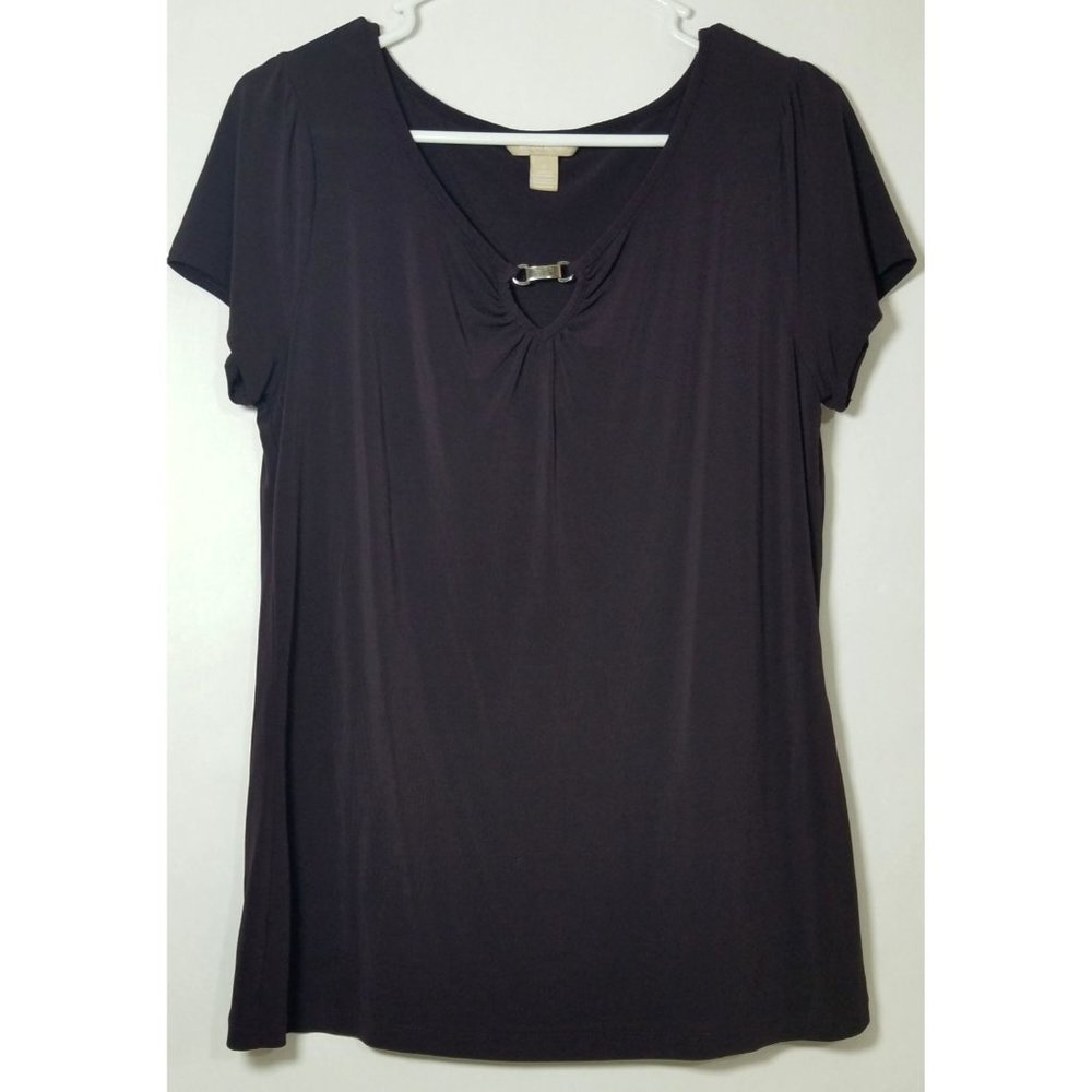 Banana Republic blouse Womens Size Small purple short sleeve